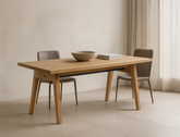 Aubrey Solid Wood Dining Table (180cm), American White Oak